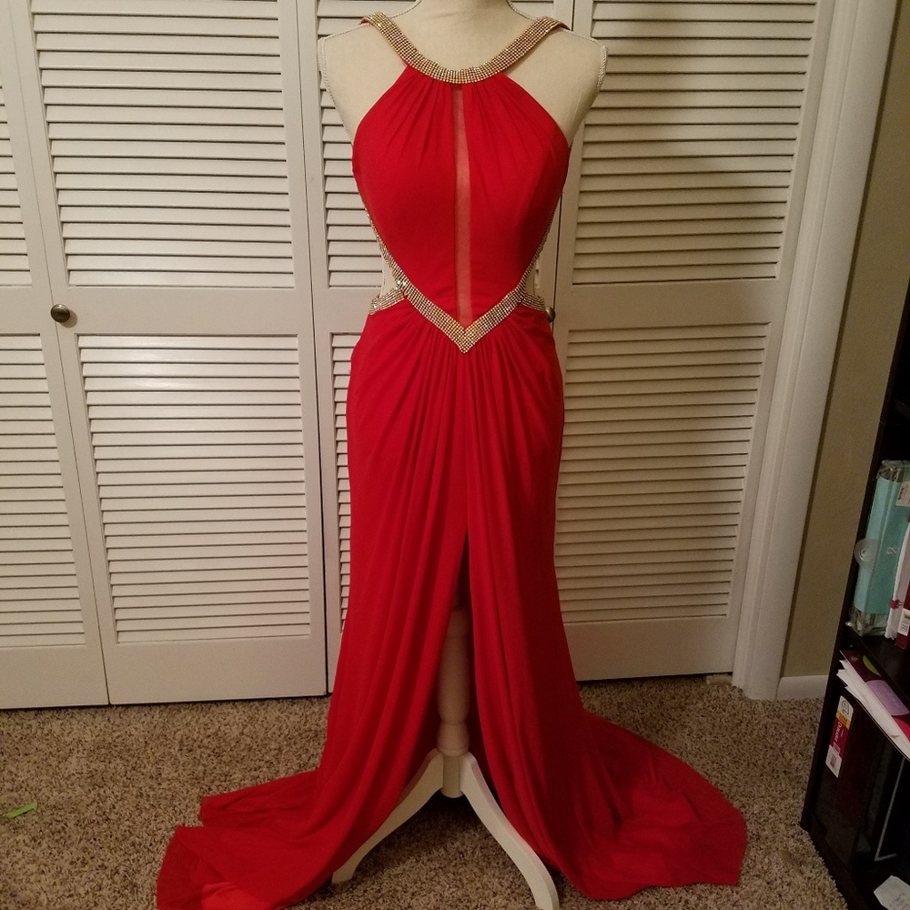 Red formal/prom gown